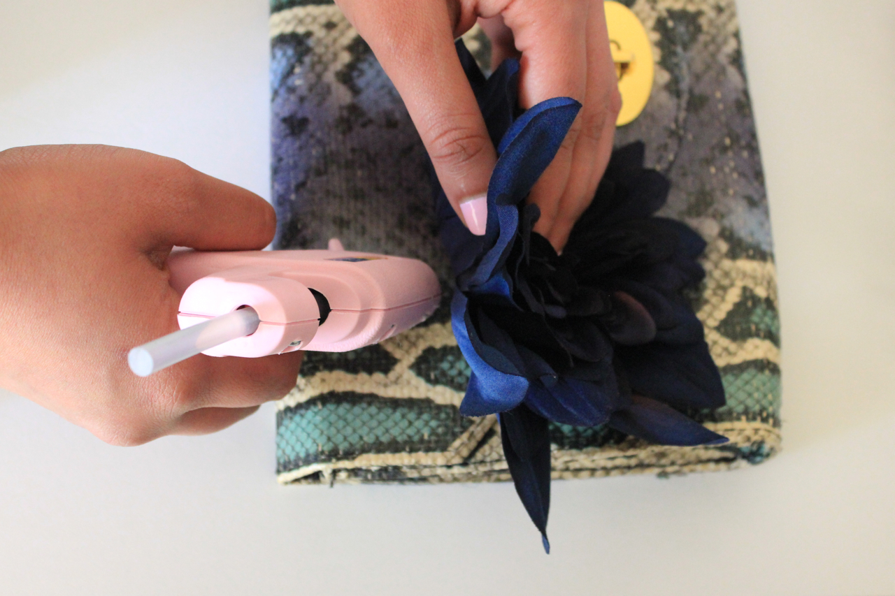 Attach Flowers to Your DIY Clutch