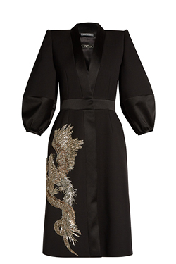 Alexander McQueen Phoenix and dragon-embellished kimono dress