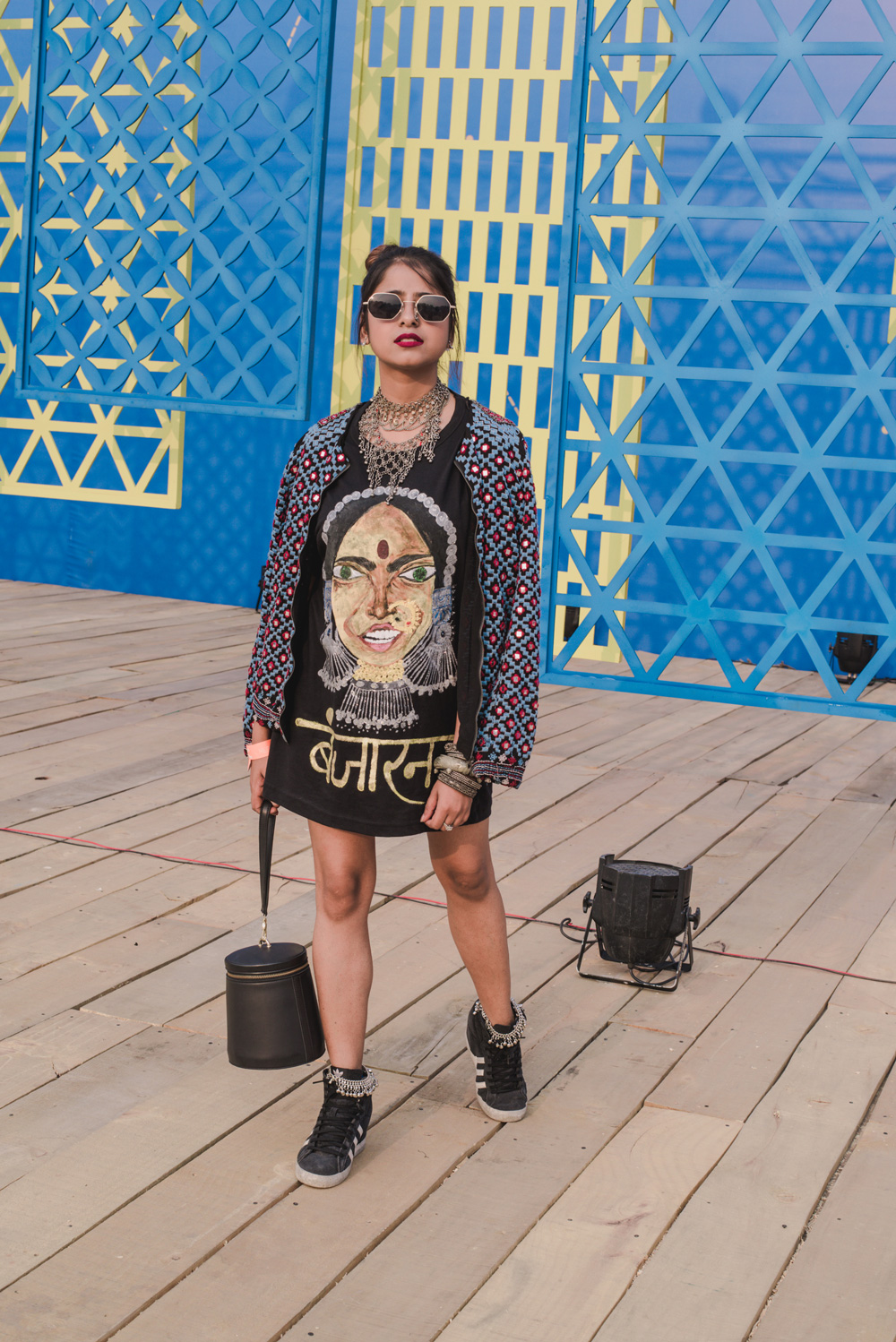 Blogger Charuta Arvind Yadav Street Style Amazon India Fashion Week Spring Summer 2018; Photo by The Co Lab