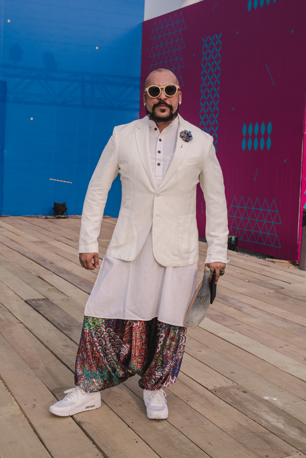 Blogger Subhashish Mandal Street Style Amazon India Fashion Week Spring Summer 2018; Photo by The Co Lab