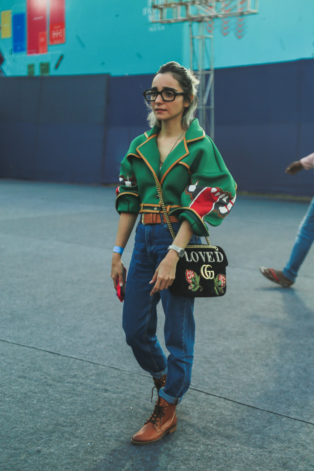 Blogger Kayaan Contractor | Street Style Amazon India Fashion Week Spring Summer 2018; Photo by The Co Lab