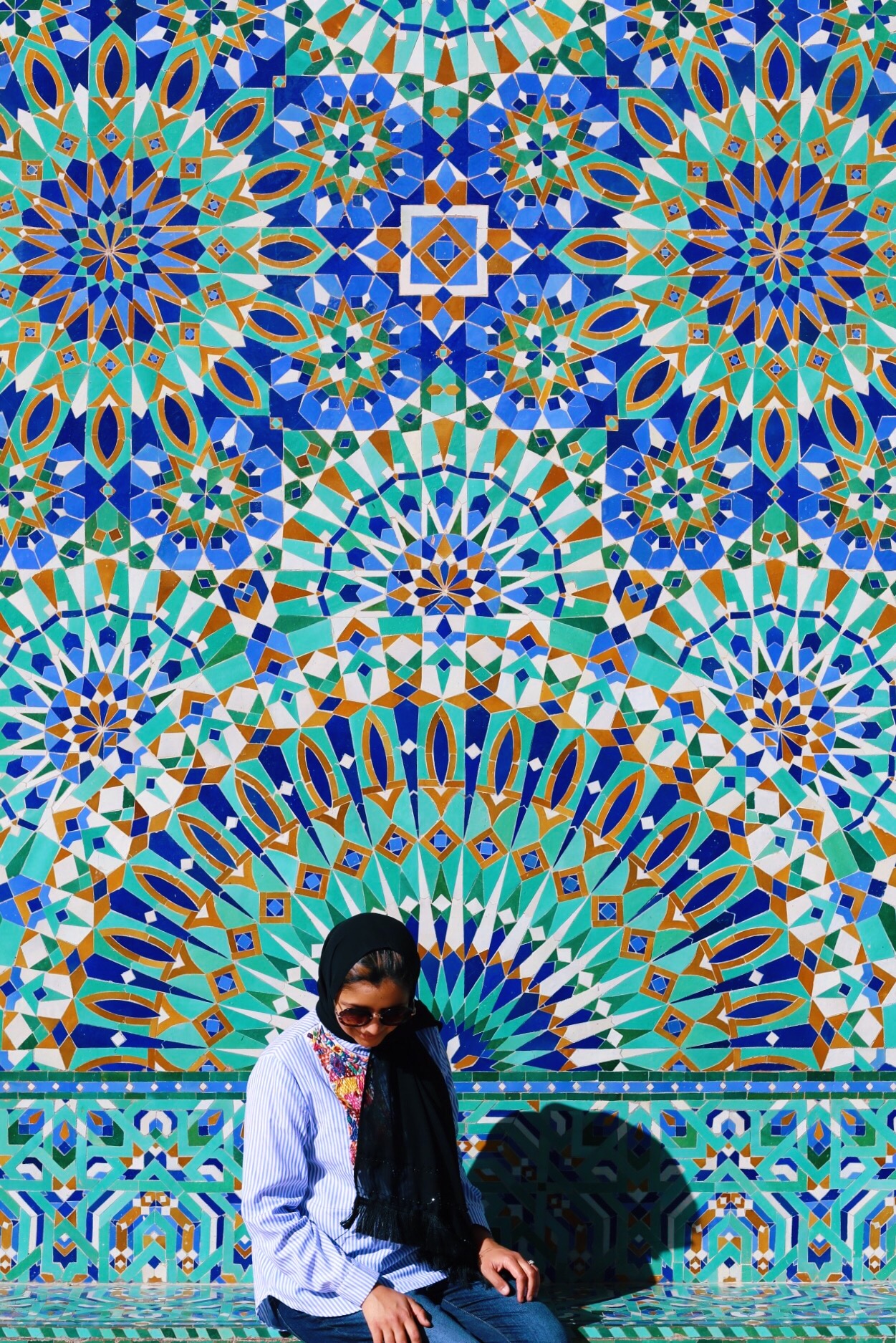 Morocco Hassan II Mosque Mosaic Tiles