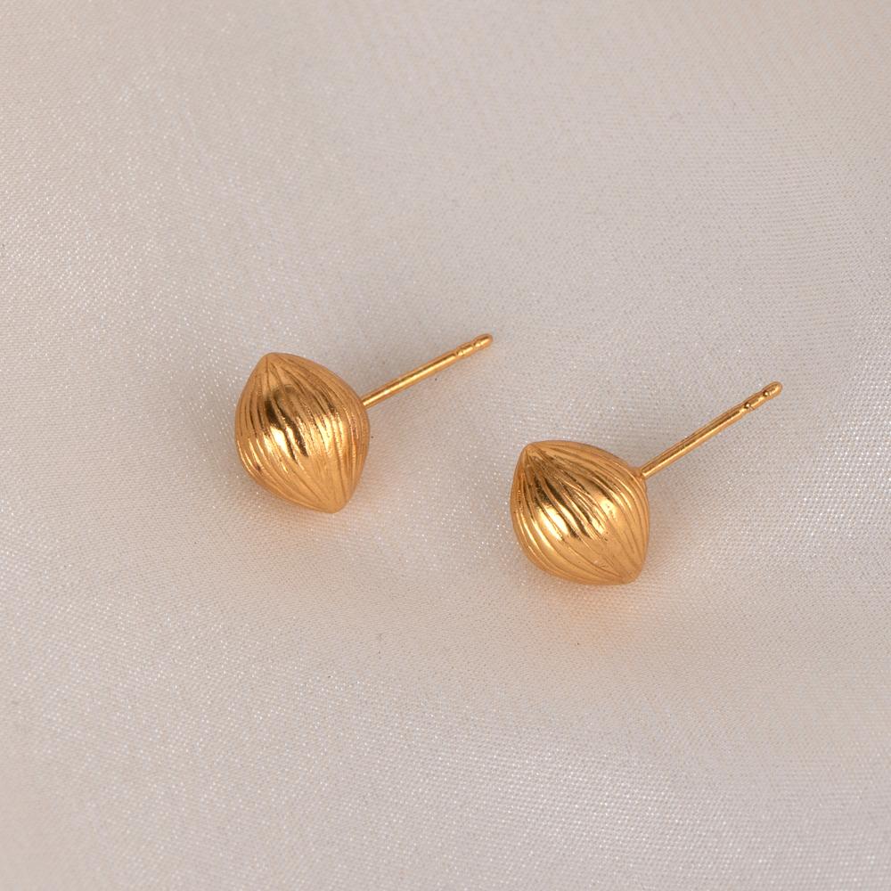 Coriander Studs - Zardozi Magazine - Gold Plated Earrings